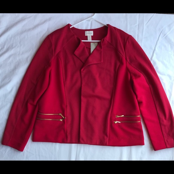 Chico's Jackets & Blazers - Chico’s  women’s Jacket & coats red Sz 3